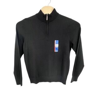 George Black Quarter Zip‎ Sweater Mens Medium Minimalist Office Classic Normcore